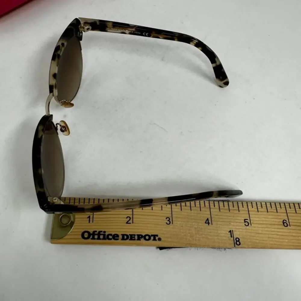 Kate Spade Women's Dark Glasses Cat Eye Tortoise Shell With Case Summer Style